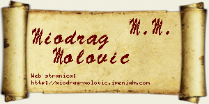 Miodrag Molović vizit kartica